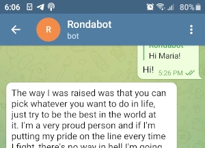 Creating a Ronda Rousy quote bot for Telegram using Python